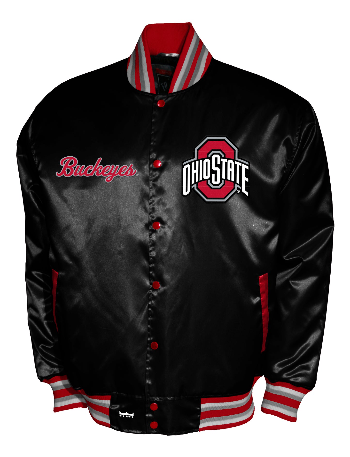 Ohio State Buckeyes Franchise Club Satin Full-Snap Jacket - Black