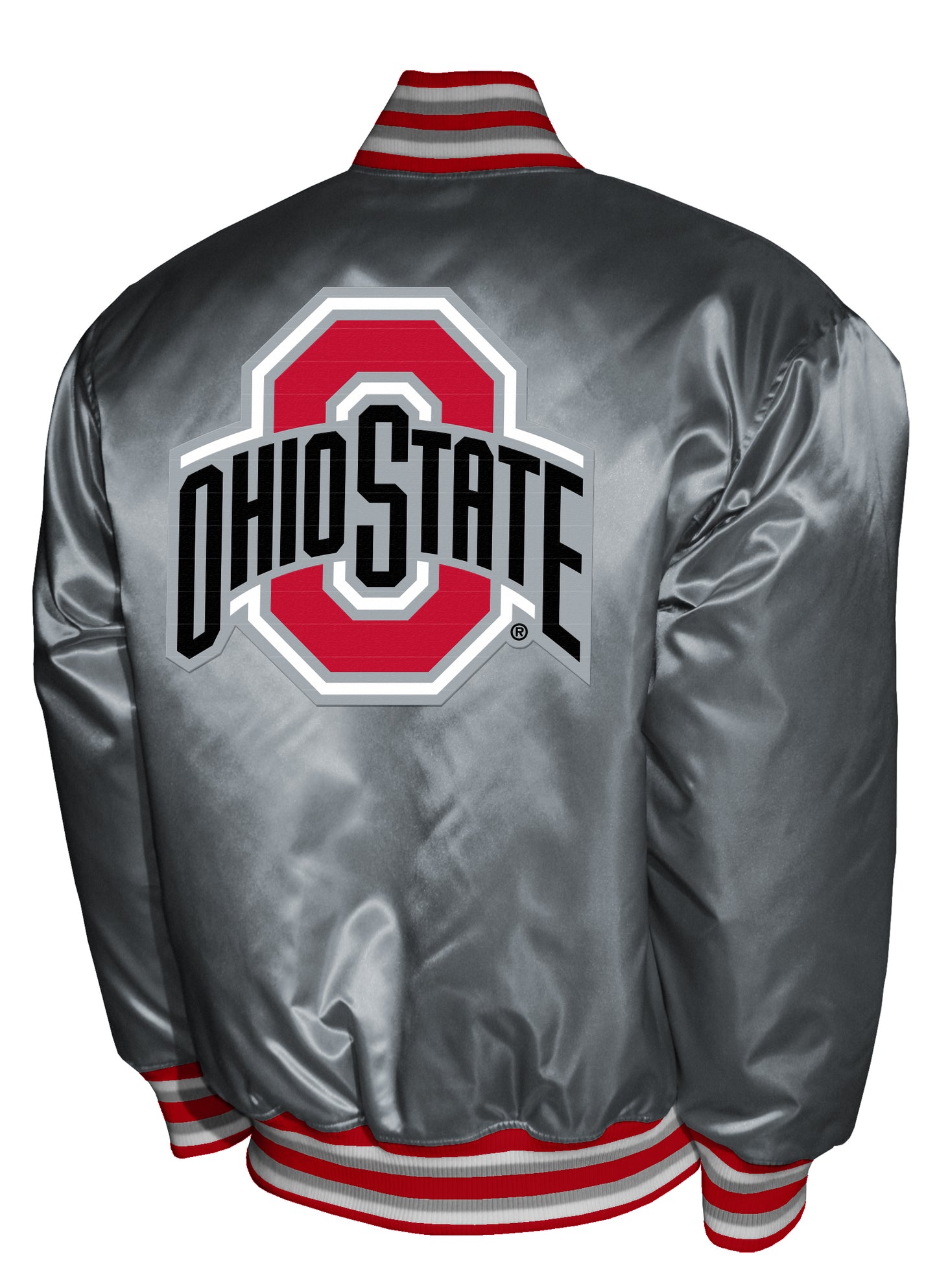 Ohio State Buckeyes Franchise Club Satin Full-Snap Jacket - Gray