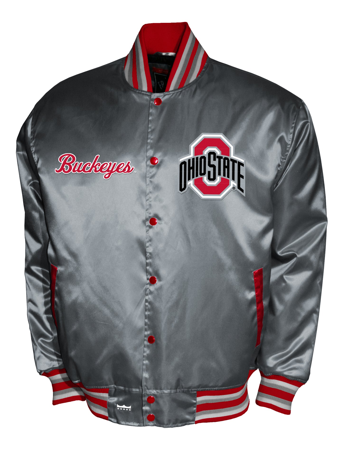 Ohio State Buckeyes Franchise Club Satin Full-Snap Jacket - Gray