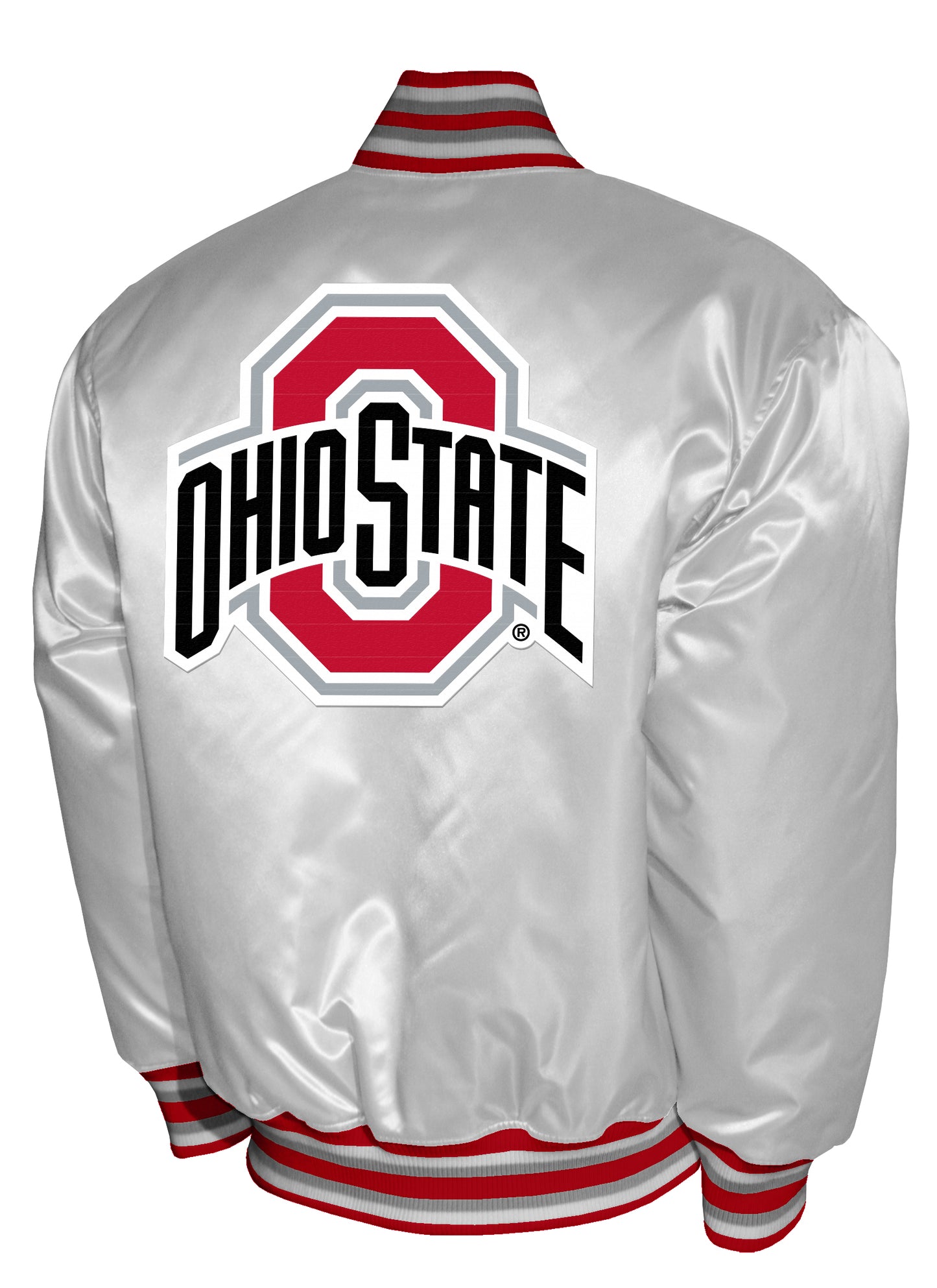 Ohio State Buckeyes Franchise Club Satin Full-Snap Jacket - White