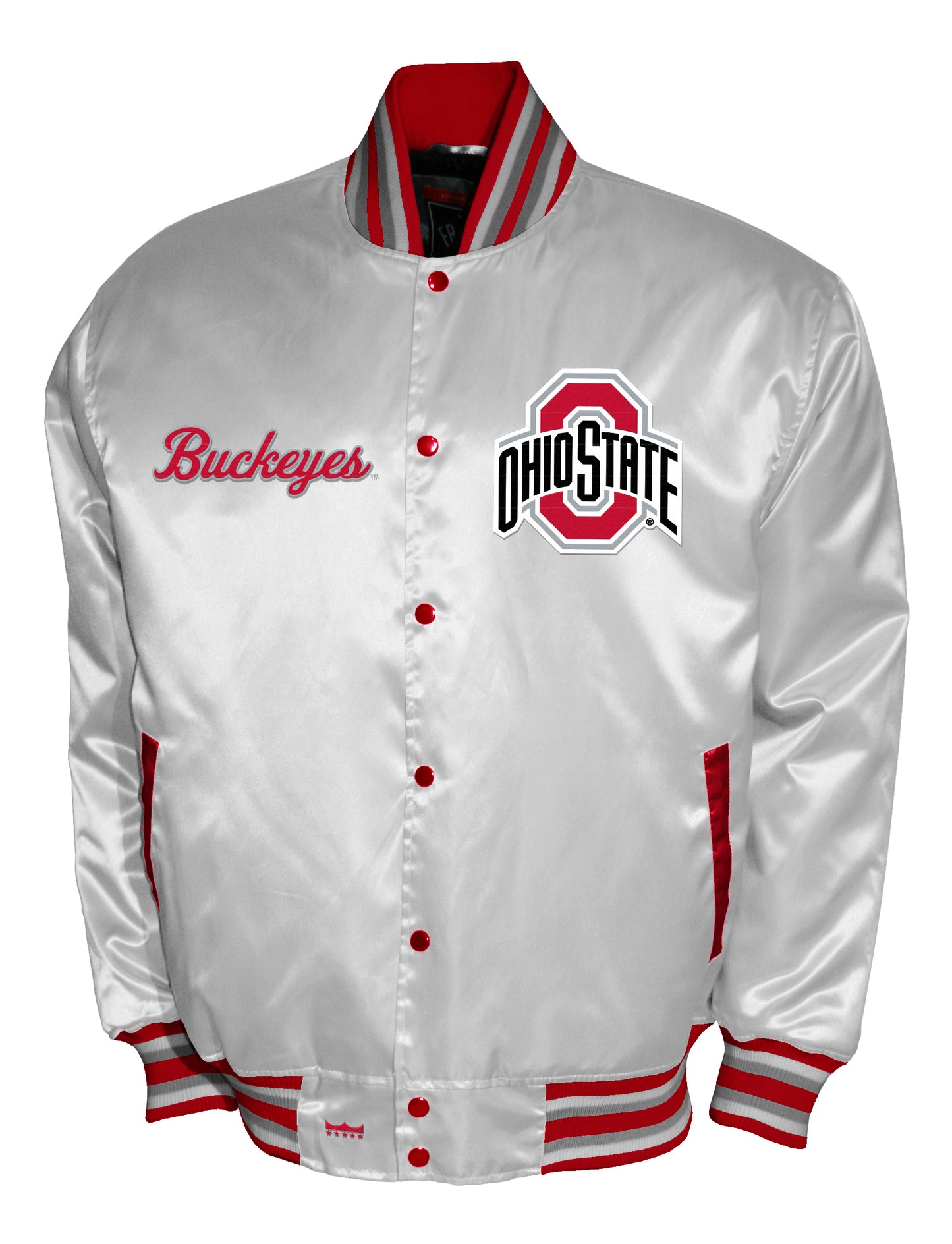Ohio State Buckeyes Franchise Club Satin Full-Snap Jacket - White