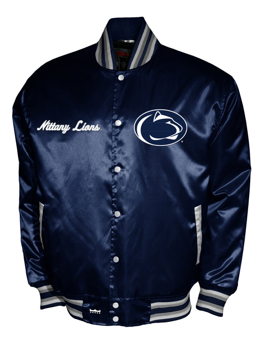 Penn State Nittany Lions Franchise Club Satin Full-Snap Jacket - Navy