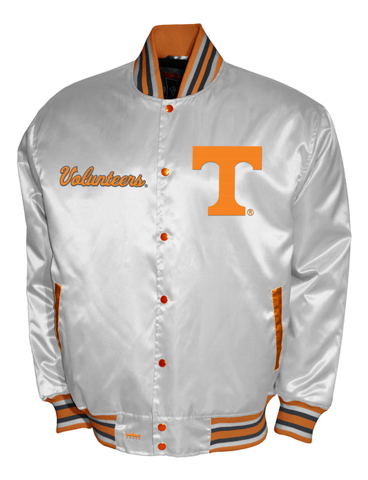 Tennessee Volunteers Franchise Club Satin Full-Snap Jacket - White