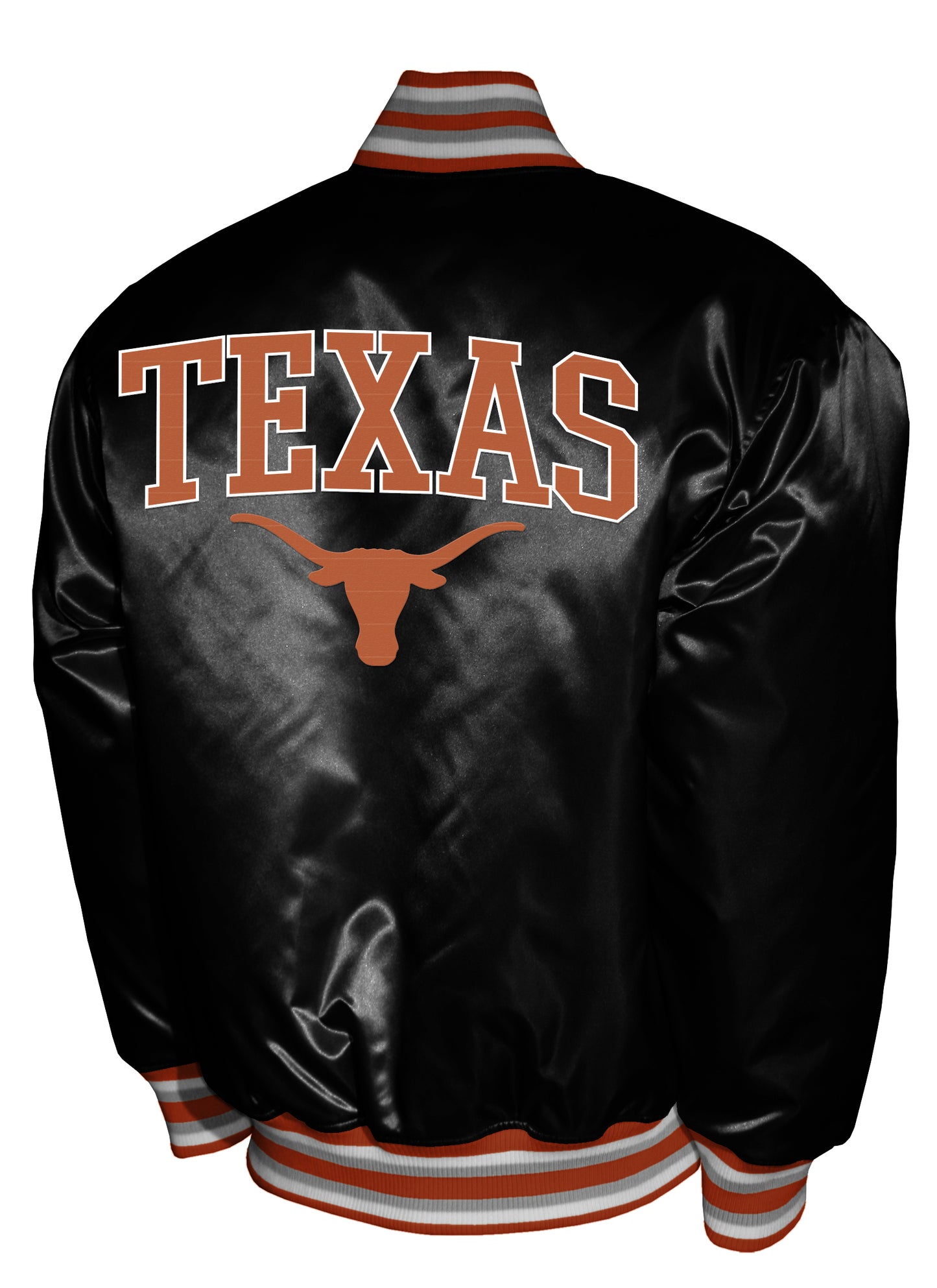 Texas Longhorns Franchise Club Satin Full-Snap Jacket - Black