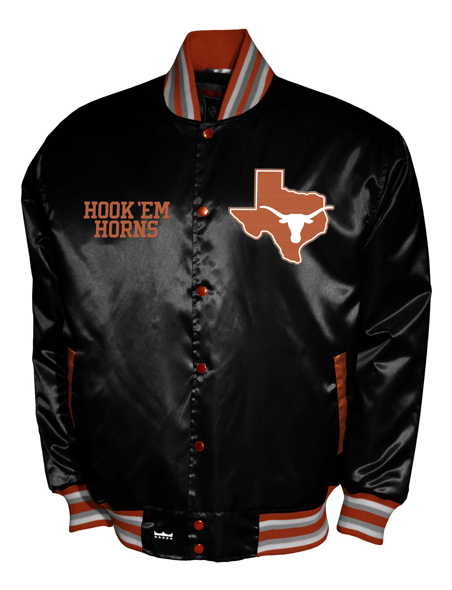 Texas Longhorns Franchise Club Satin Full-Snap Jacket - Black