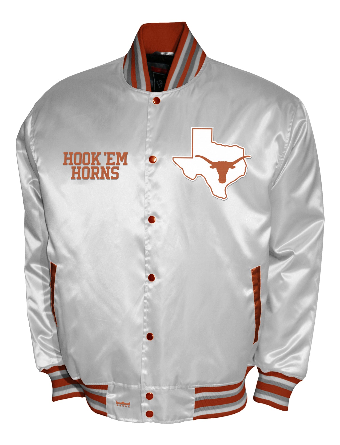 Texas Longhorns Franchise Club Satin Full-Snap Jacket - White