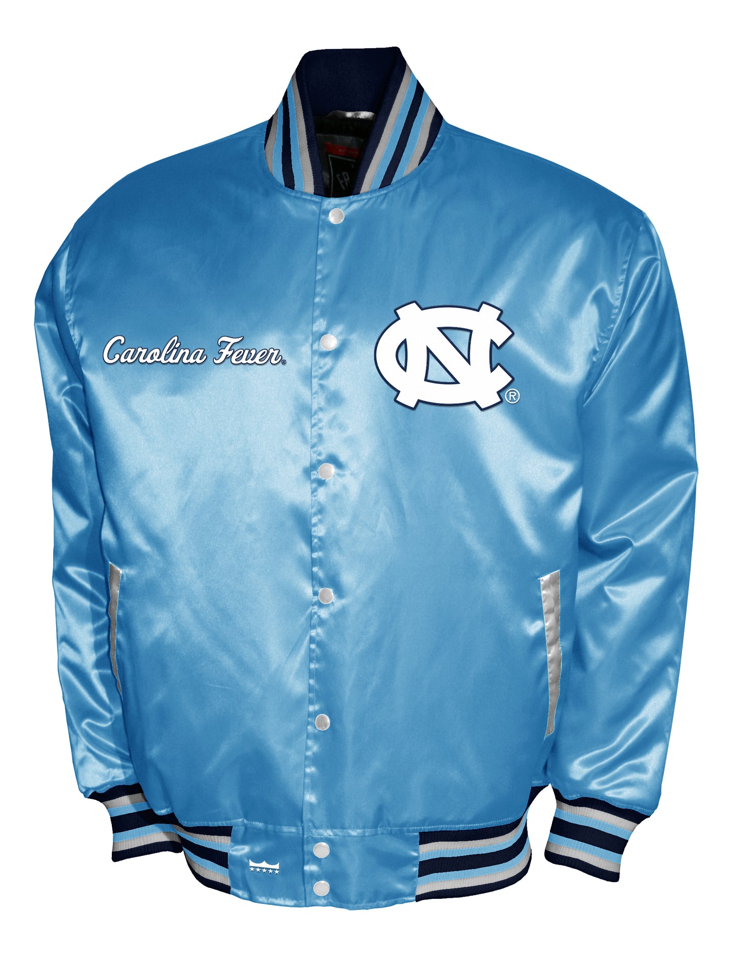 North Carolina Tar Heels Franchise Club Satin Full-Snap Jacket - Blue