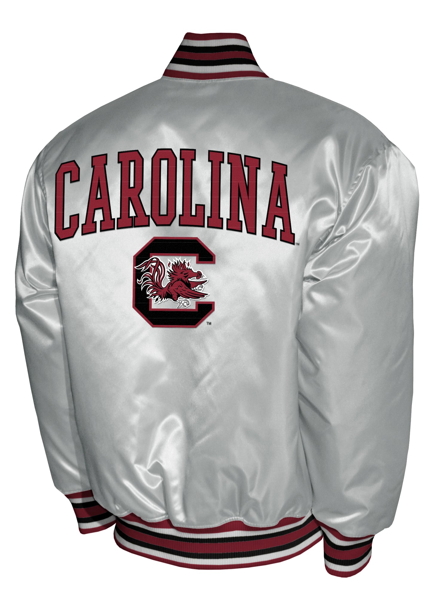 South Carolina Gamecocks Franchise Club Satin Full-Snap Jacket - White