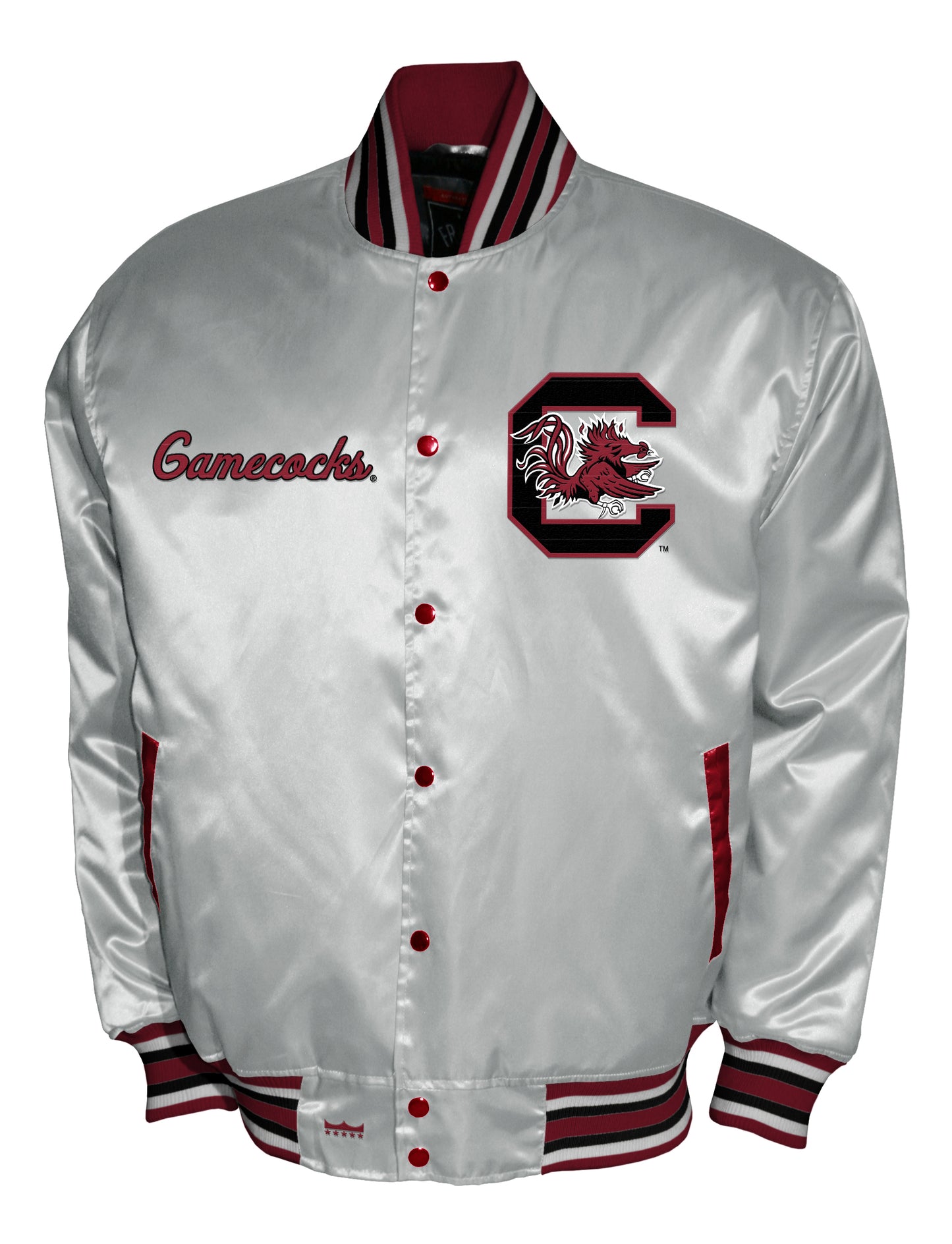 South Carolina Gamecocks Franchise Club Satin Full-Snap Jacket - White