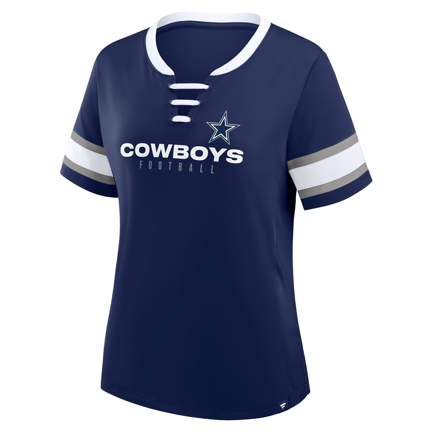 Dallas Cowboys Fanatics Bling Draw Lace Up Shirt - Blue