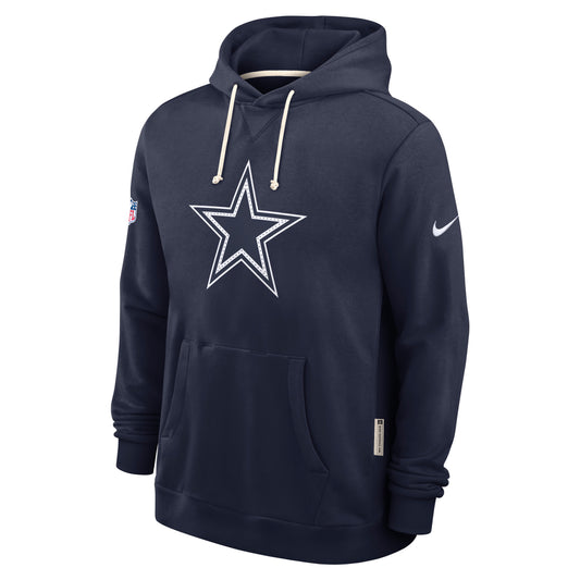 Dallas Cowboys Nike 2025 Sideline Standard Issue Dri-FIT Hoodie Pullover Men's Hoodie- Navy
