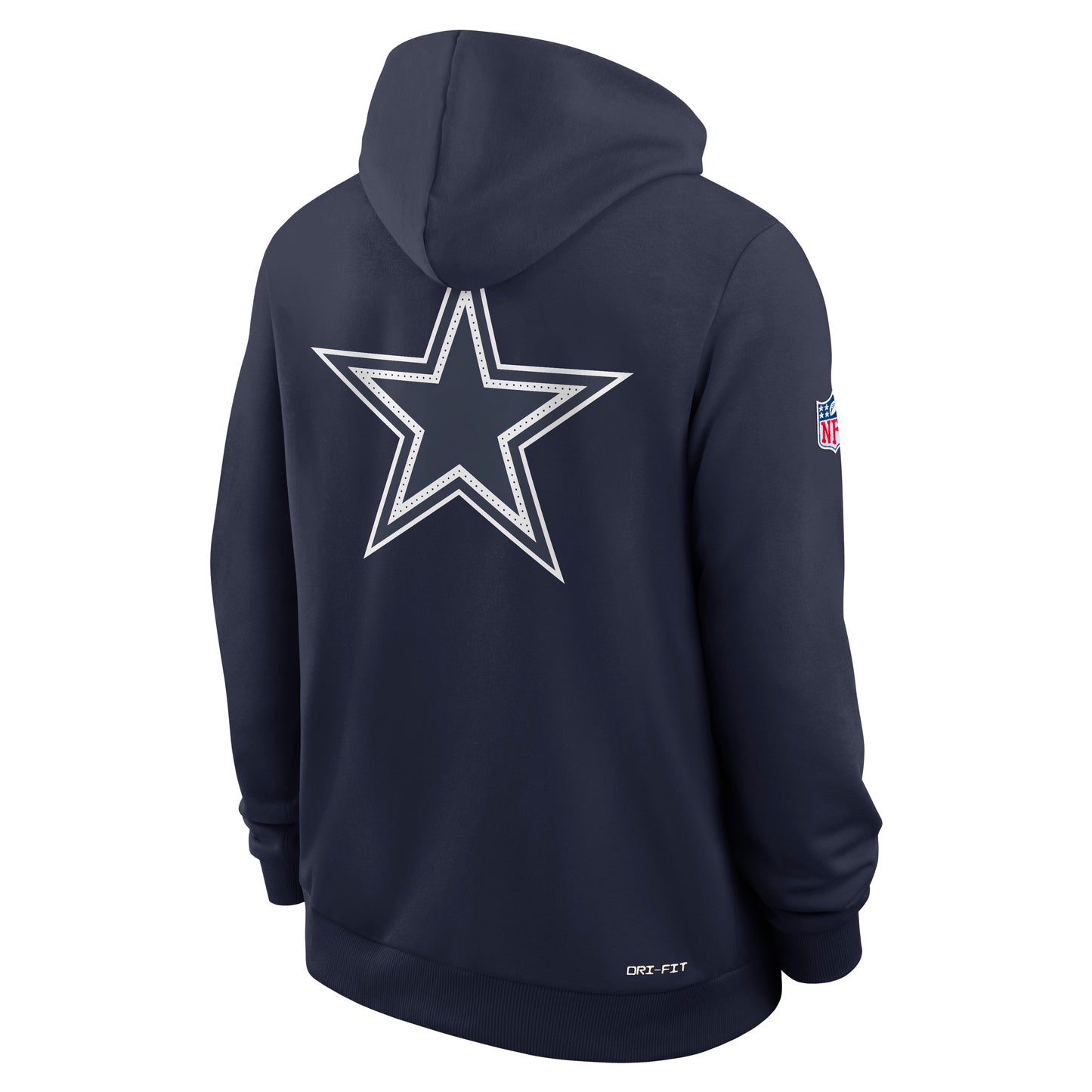 Dallas Cowboys Nike 2025 Sideline Standard Issue Dri-FIT Hoodie Full Zip Men's Hoodie- Navy
