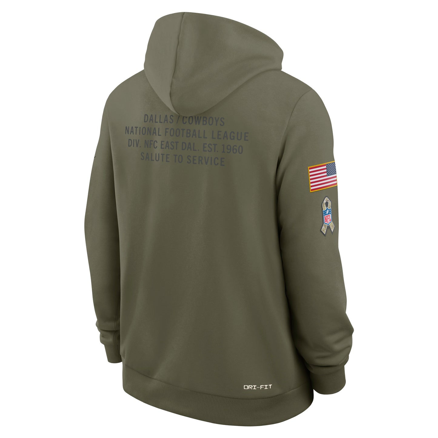 Dallas Cowboys Nike 2025 Salute to Service Club Fleece Pullover Hoodie