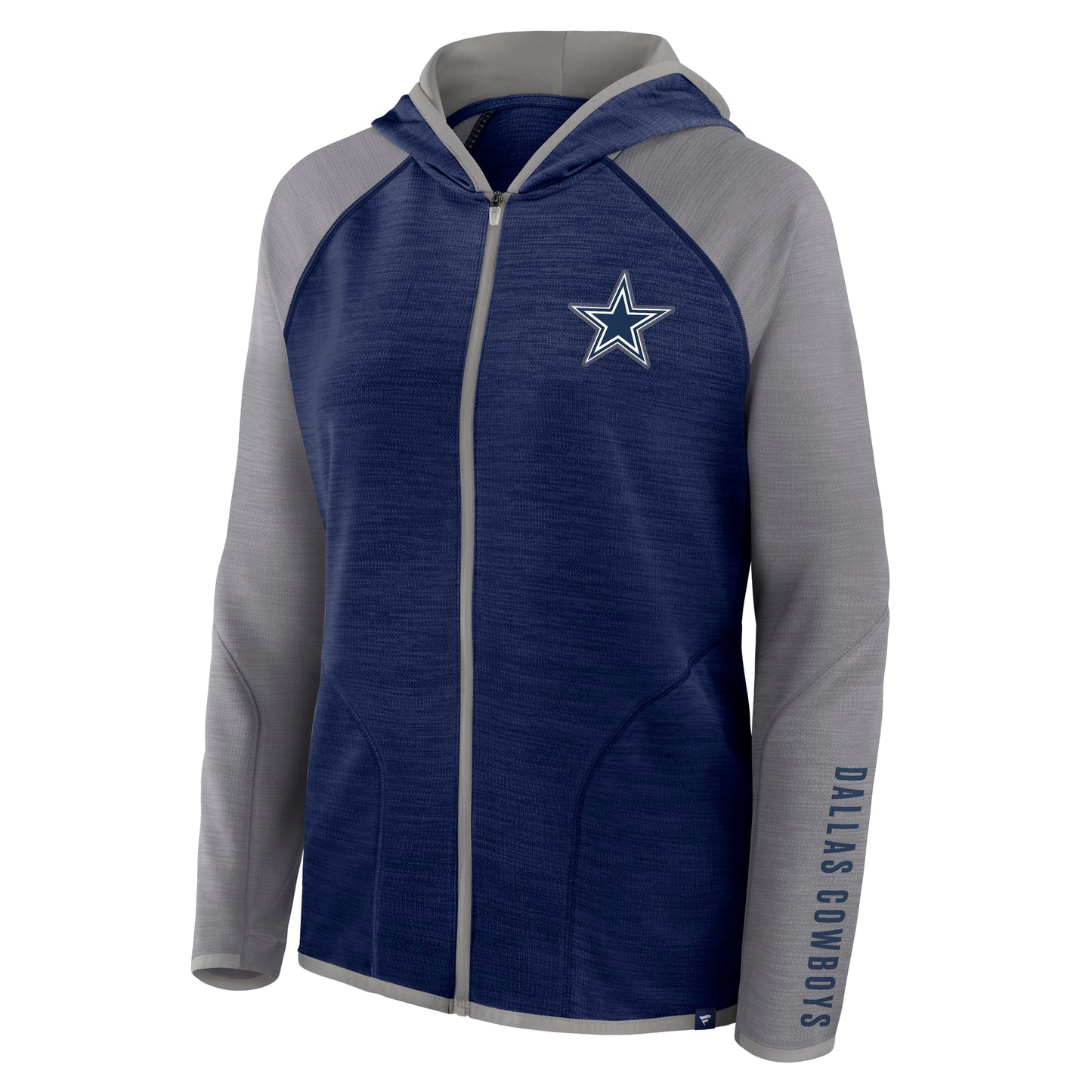 Dallas Cowboys Fanatics End Around Women's Lightweight Full-Zip Hooded Jacket- Navy