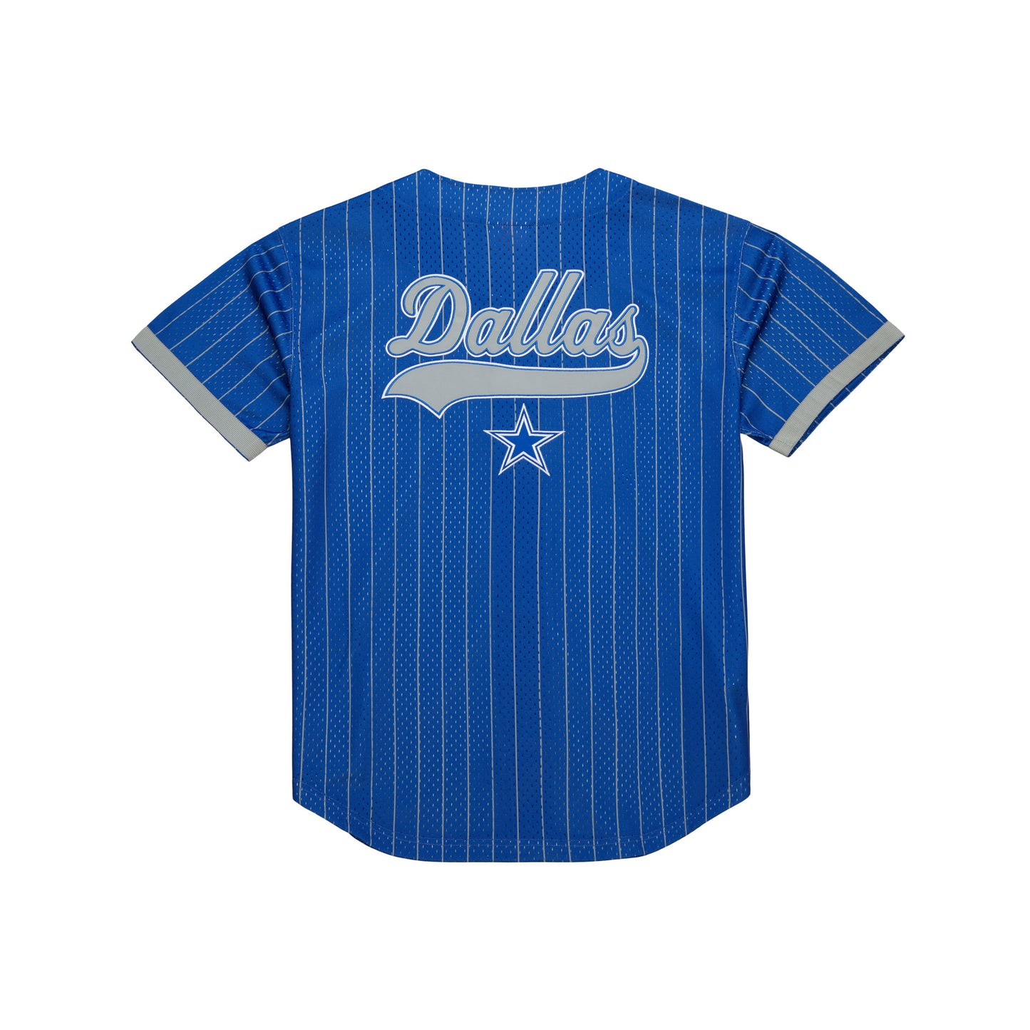 Dallas Cowboys Mitchell & Ness Final Seconds Striped Mesh Jersey-Blue