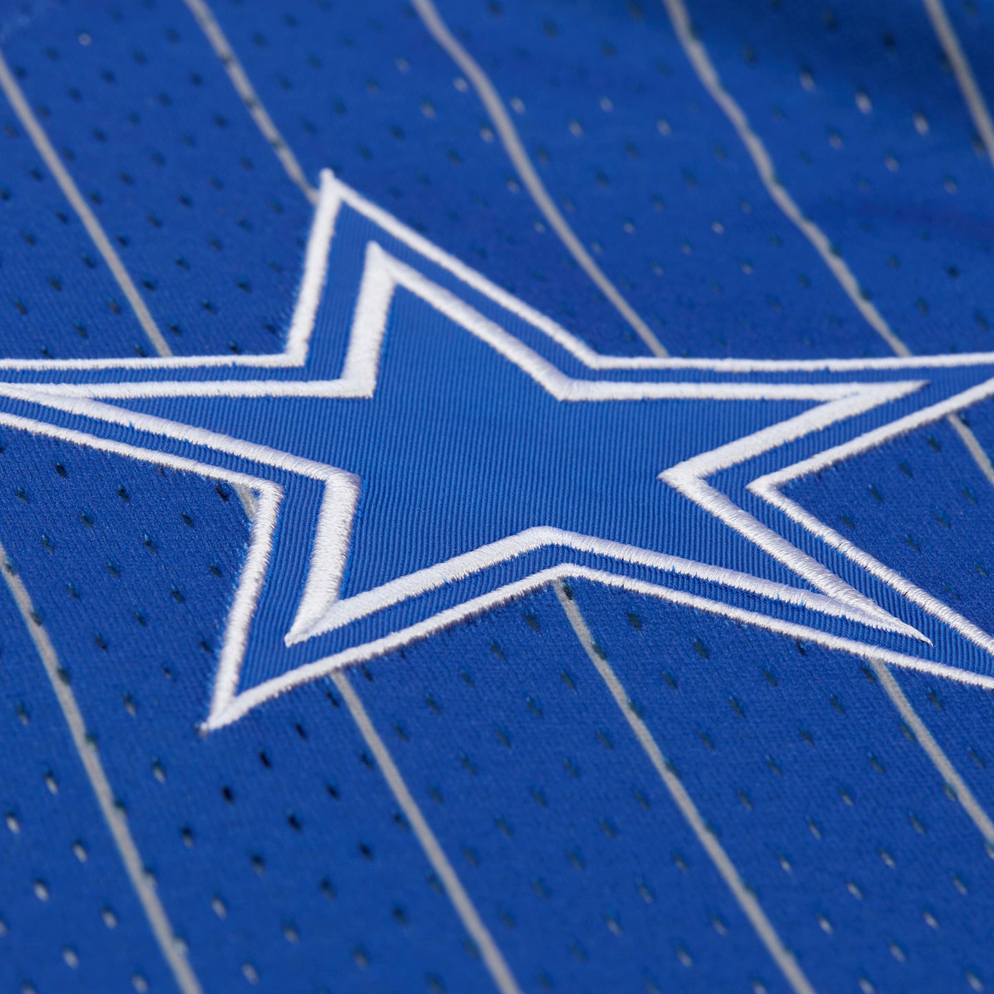 Dallas Cowboys Mitchell & Ness Final Seconds Striped Mesh Jersey-Blue