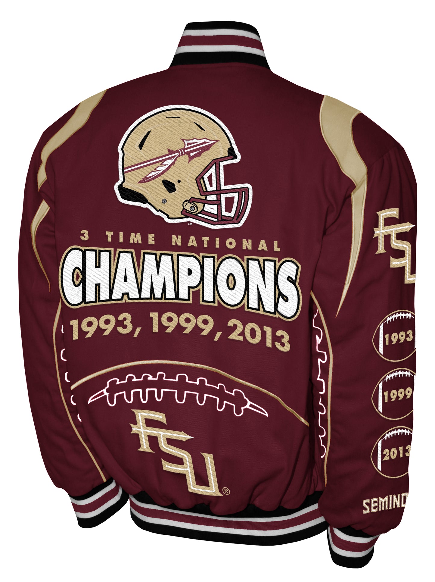 Florida State Seminoles Franchise Club Commemorative Twill Jacket - Burgandy