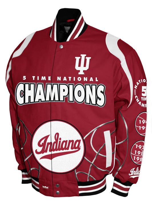 Indiana Hoosiers Franchise Club Commemorative Twill Jacket - Red