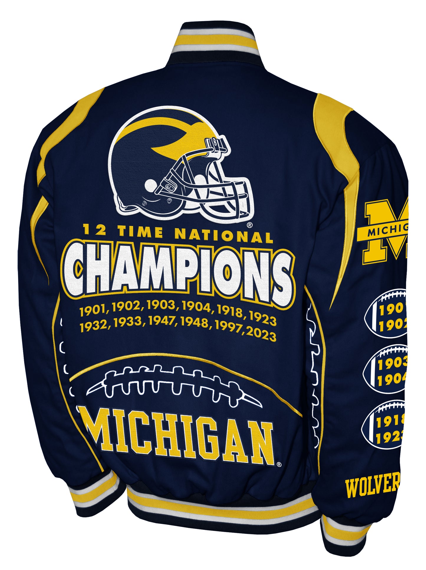 Michigan Wolverines Franchise Club Commemorative Twill Jacket - Navy