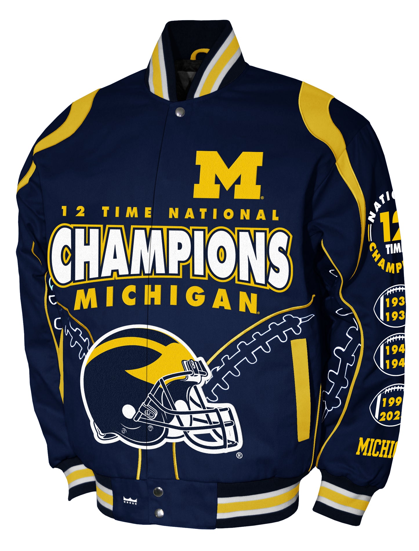 Michigan Wolverines Franchise Club Commemorative Twill Jacket - Navy