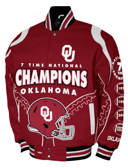 Oklahoma Sooners Franchise Club Commemorative Twill Jacket - Red