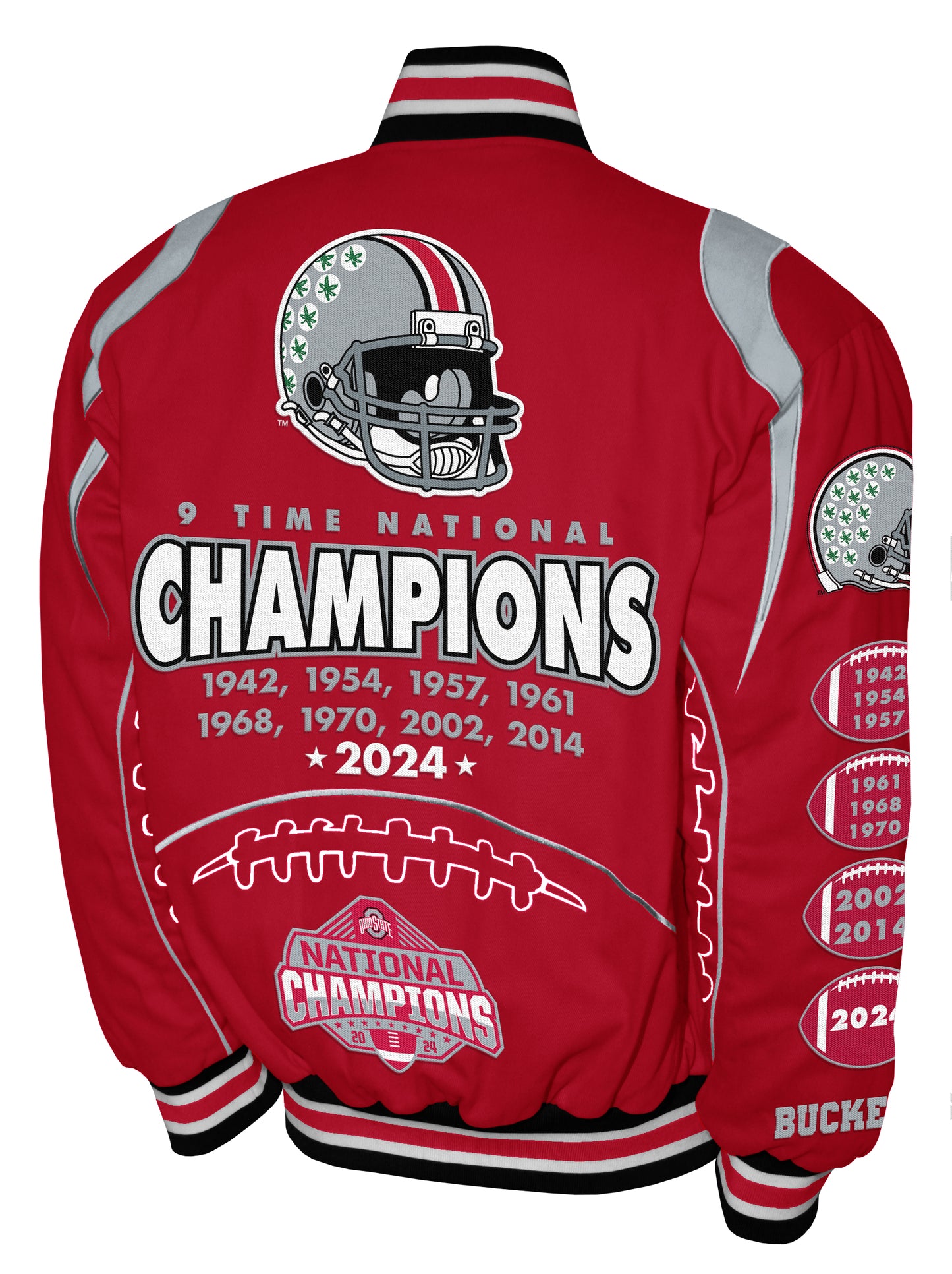 Ohio State Buckeyes Franchise Club 9-Time Commemorative Twill Jacket - Red