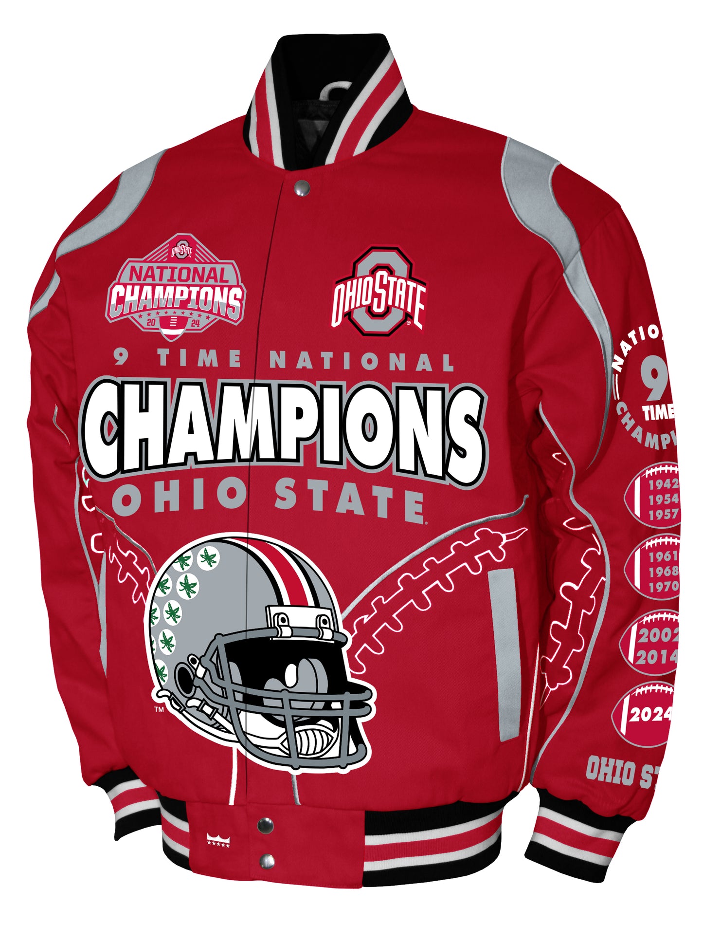 Ohio State Buckeyes Franchise Club 9-Time Commemorative Twill Jacket - Red
