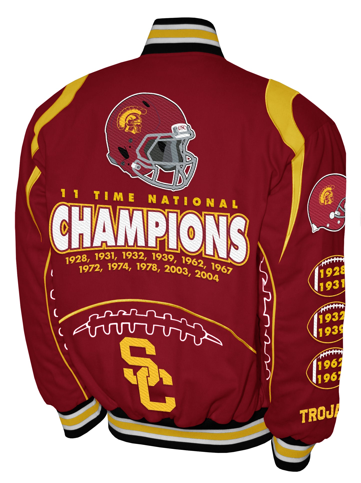 USC Trojans Franchise Club Commemorative Twill Jacket - Burgandy