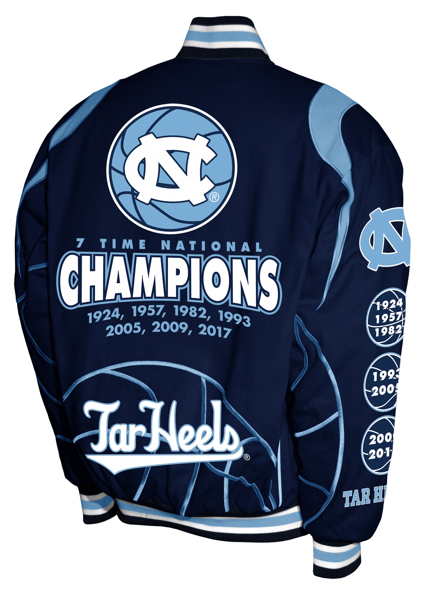 North Carolina Tar Heels Franchise Club Commemorative Twill Jacket - Blue
