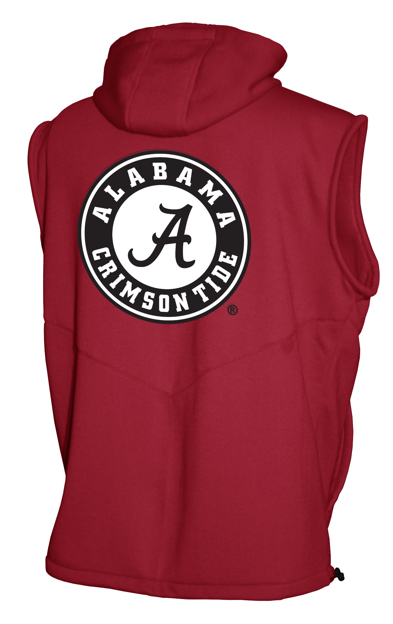 Alabama Crimson Tide Franchise Club Gym Fleece Full-Zip Hoodie Vest - Crimson