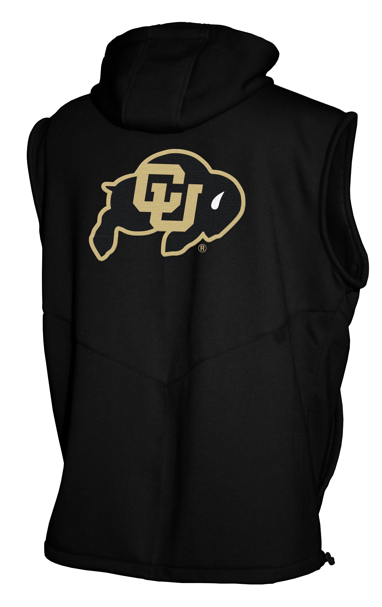 Colorado Buffaloes Franchise Club Gym Fleece Full-Zip Hoodie Vest - Black