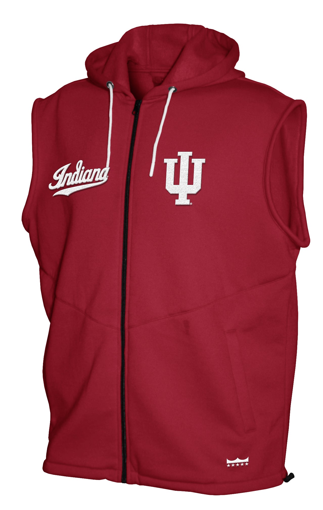 Indiana Hoosiers Franchise Club Gym Fleece Full-Zip Hoodie Vest - Red