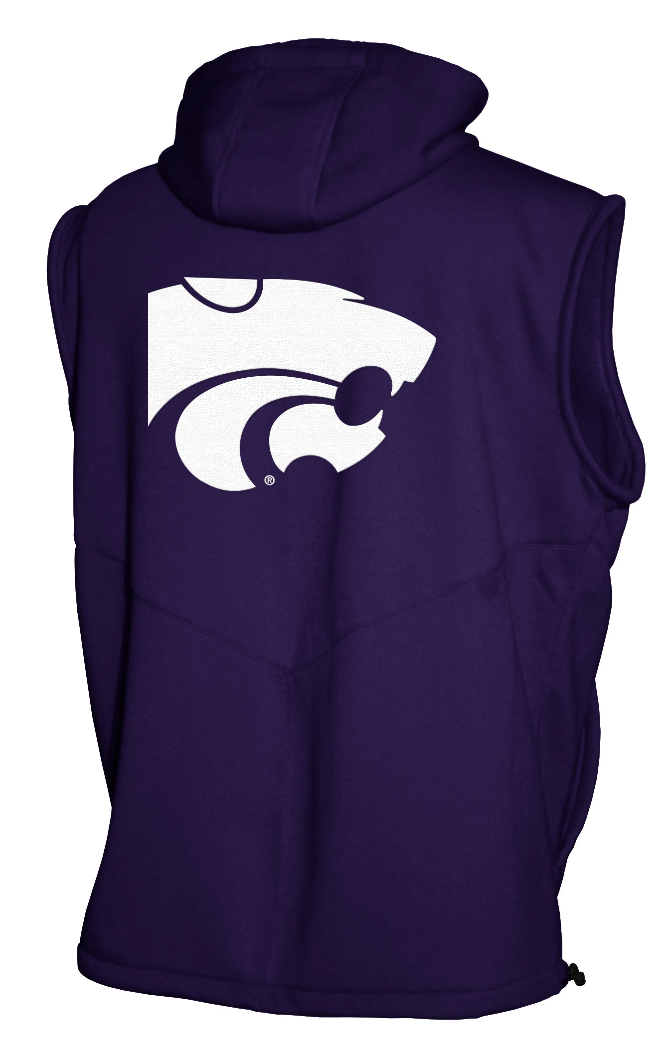 Kansas State Wildcats Franchise Club Gym Fleece Full-Zip Hoodie Vest - Purple