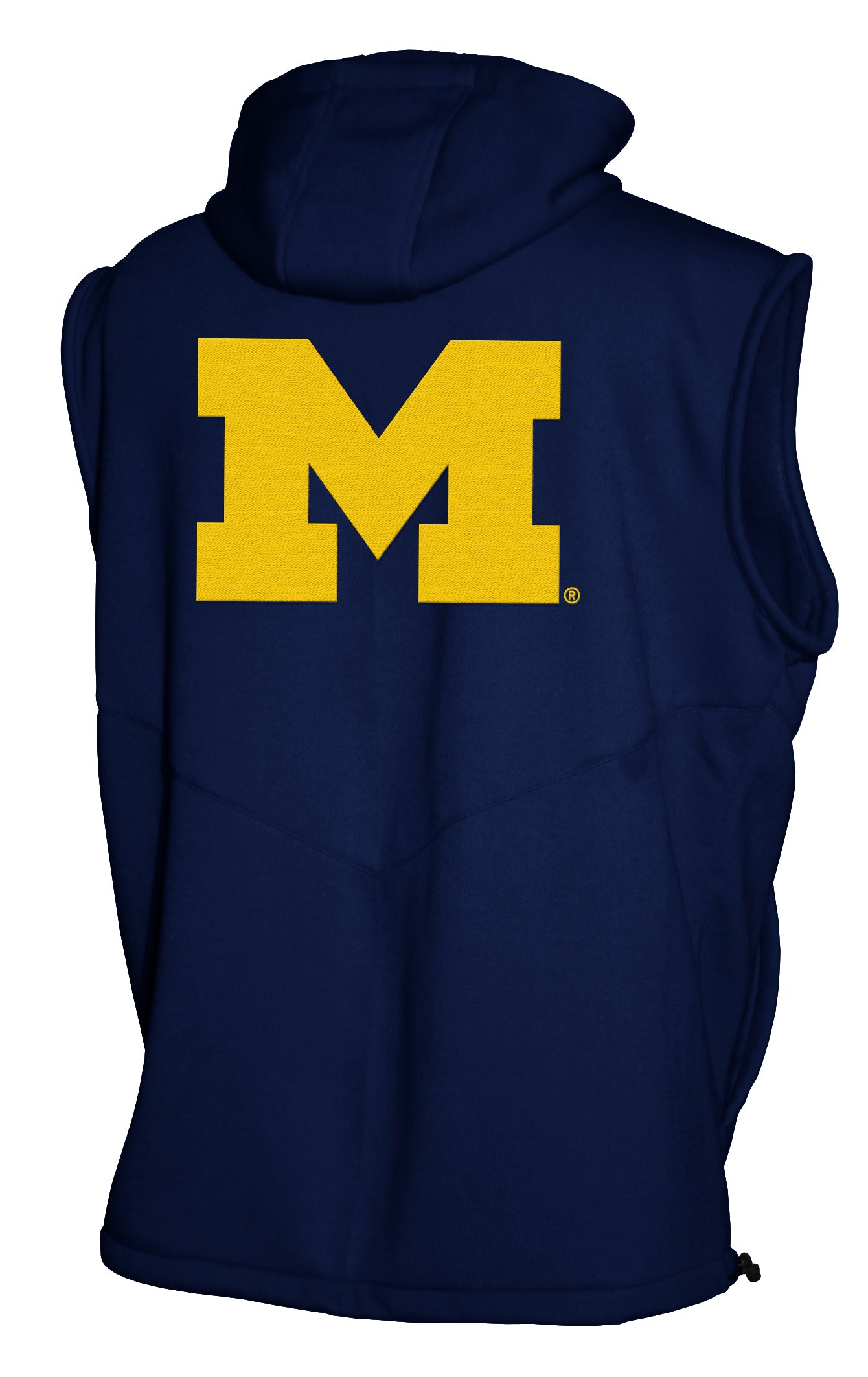 Michigan Wolverines Franchise Club Gym Fleece Full-Zip Hoodie Vest - Navy