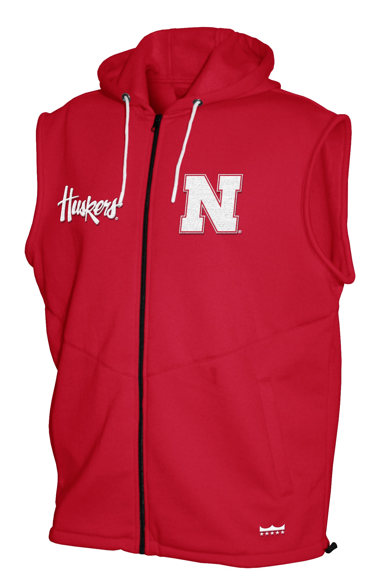 Nebraska Cornhuskers Franchise Club Gym Fleece Full-Zip Hoodie Vest - Red