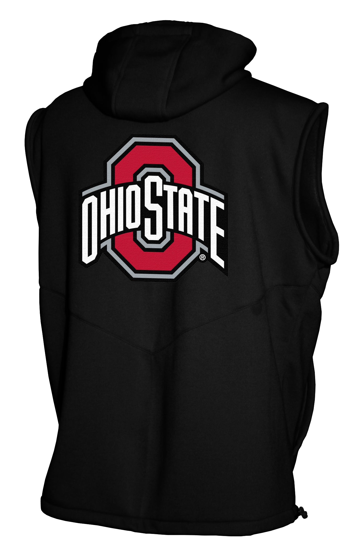 Ohio State Buckeyes Franchise Club Gym Fleece Full-Zip Hoodie Vest - Black