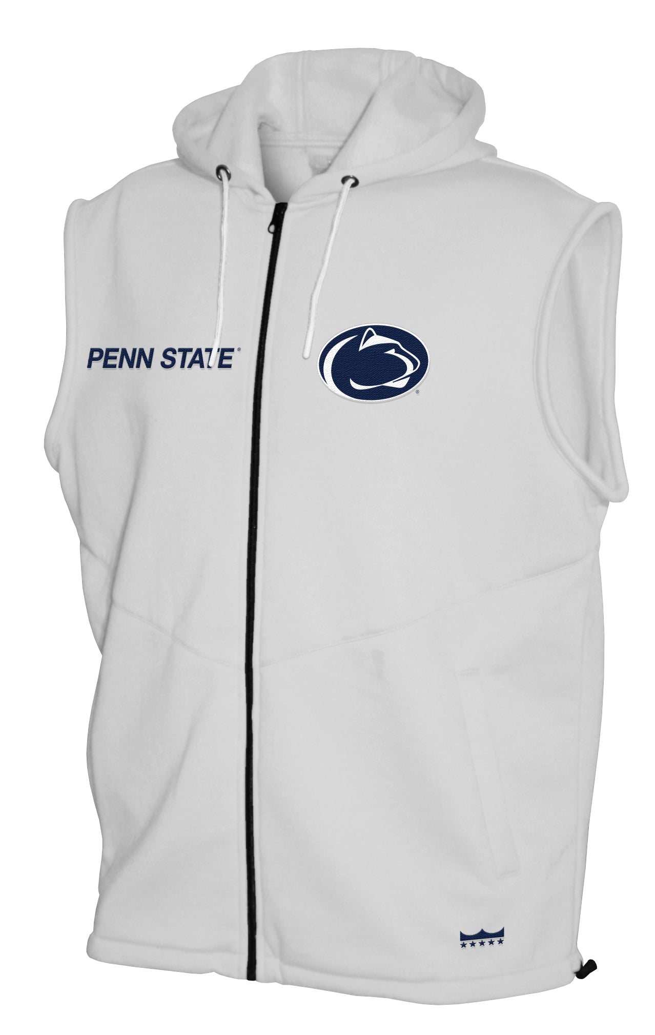 Penn State Nittany Lions Franchise Club Gym Fleece Full-Zip Hoodie Vest - White