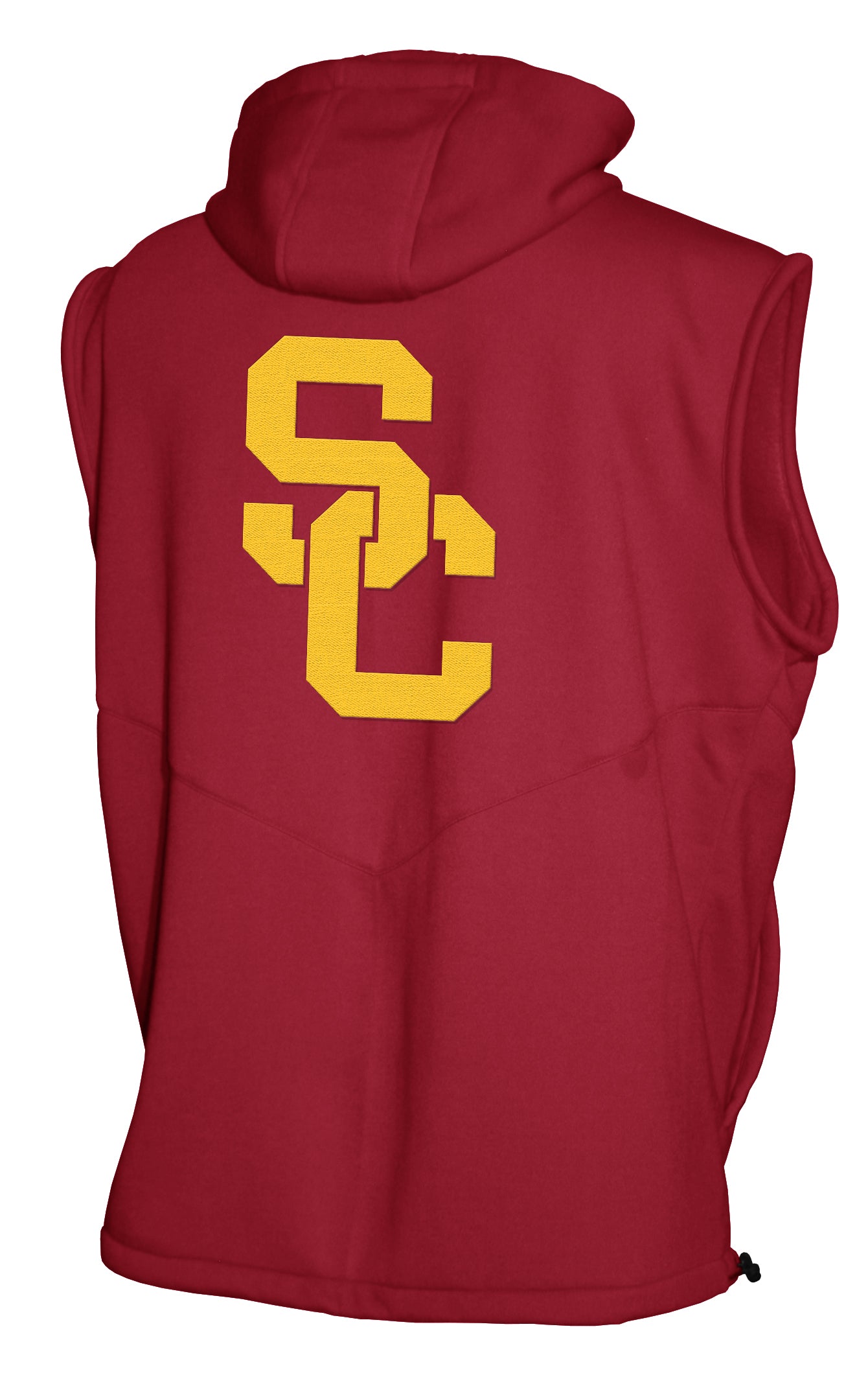 USC Trojans Franchise Club Gym Fleece Full-Zip Hoodie Vest - Burgandy