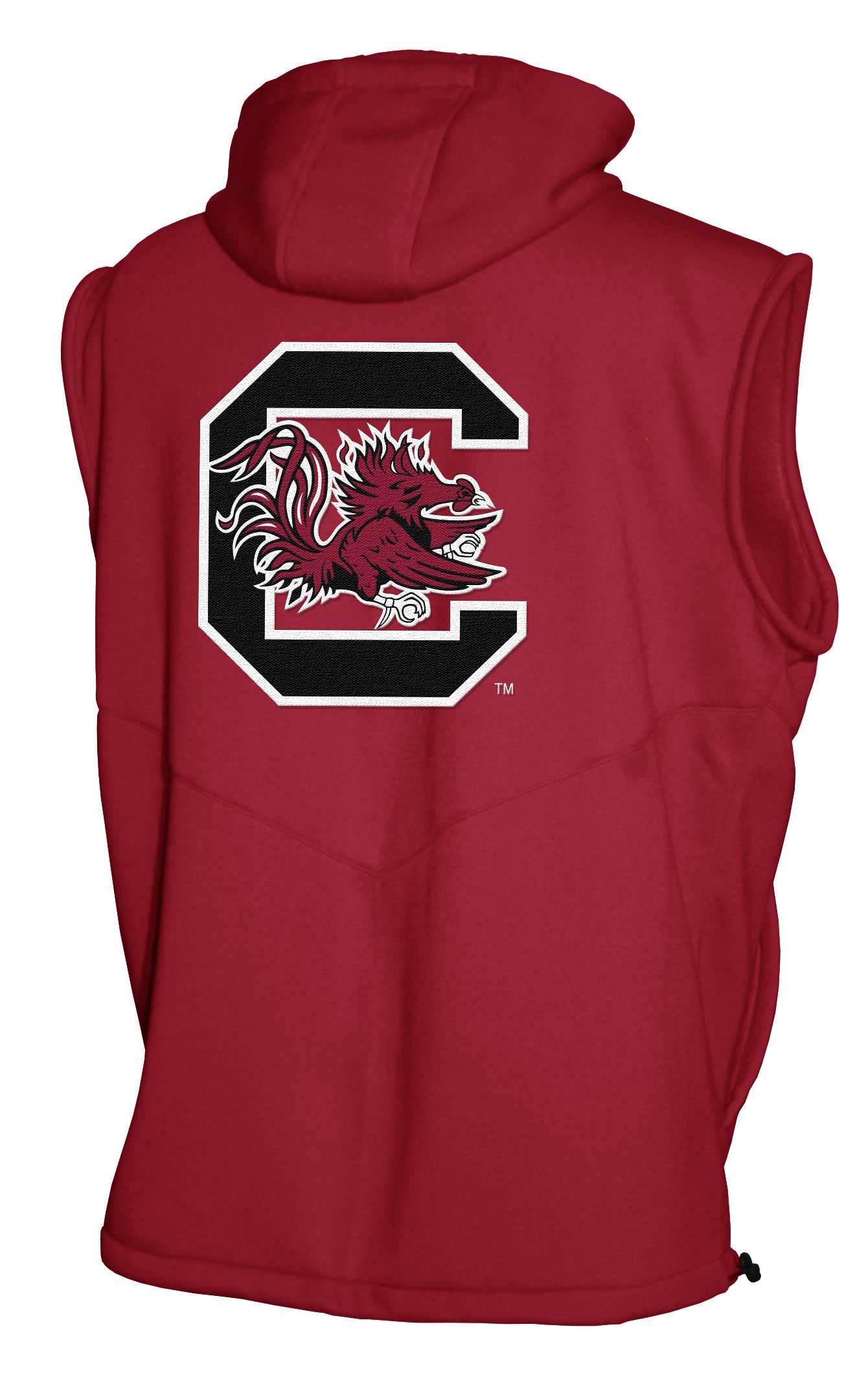 South Carolina Gamecocks Franchise Club Gym Fleece Full-Zip Hoodie Vest - Garnet