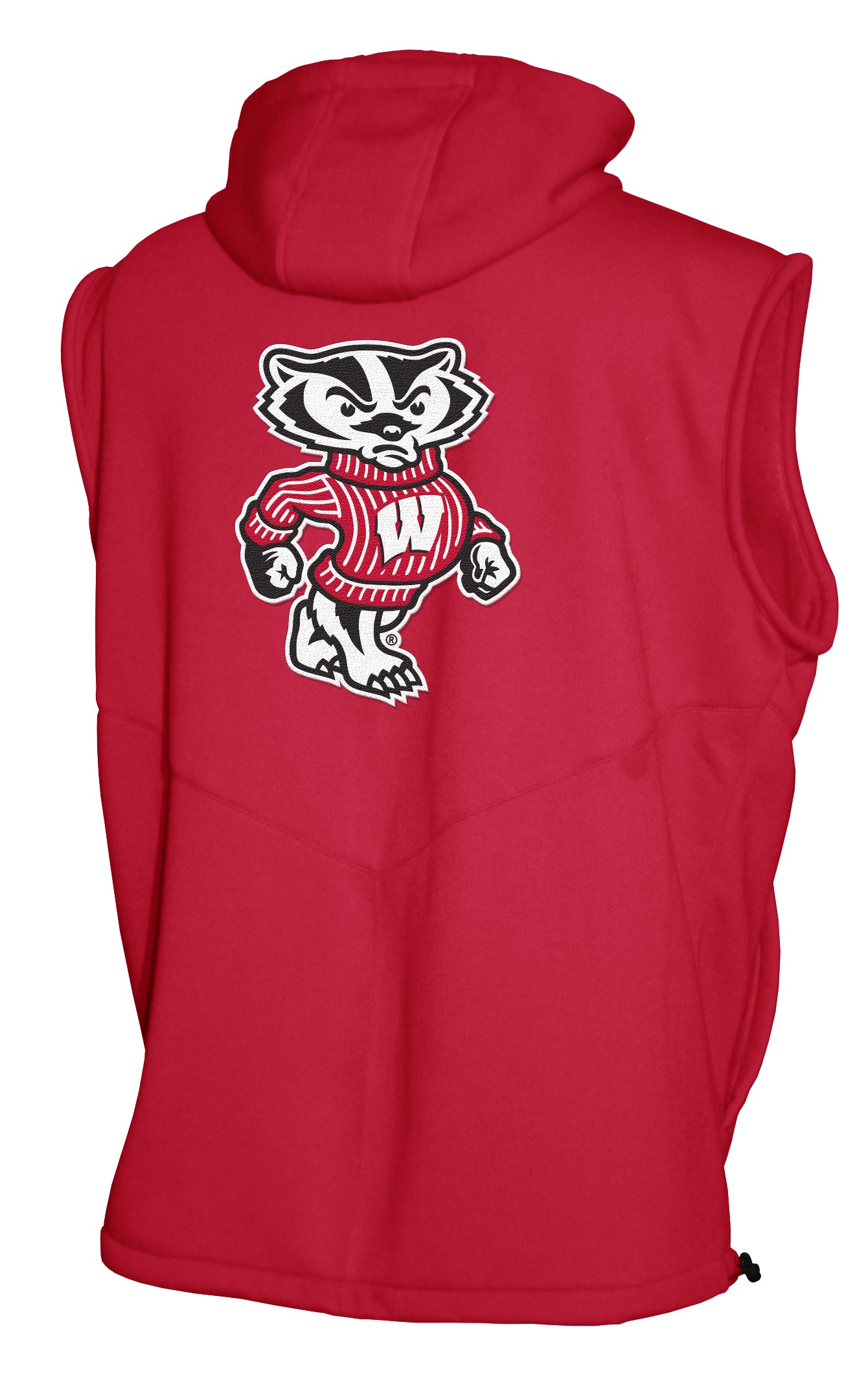 Wisconsin Badgers Franchise Club Gym Fleece Full-Zip Hoodie Vest - Red