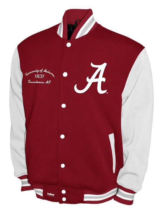 Alabama Crimson Tide Franchise Club Fleece Varsity Full-Snap Jacket - Crimson