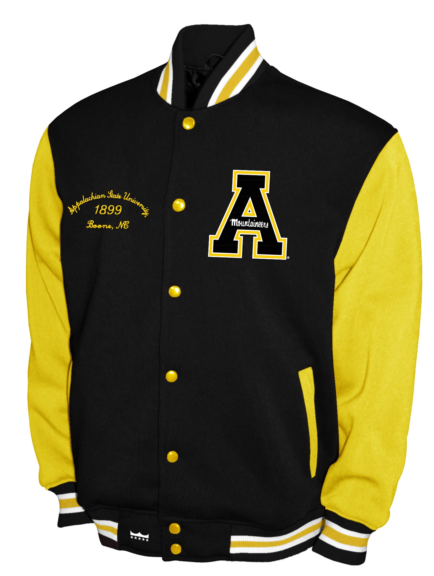 Appalachian State Mountaineers Franchise Club Fleece Varsity Full-Snap Jacket - Black