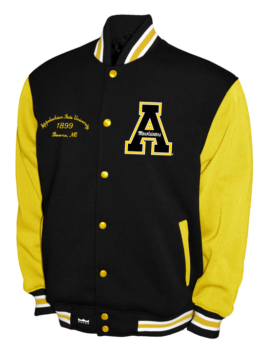 Appalachian State Mountaineers Franchise Club Fleece Varsity Full-Snap Jacket - Black
