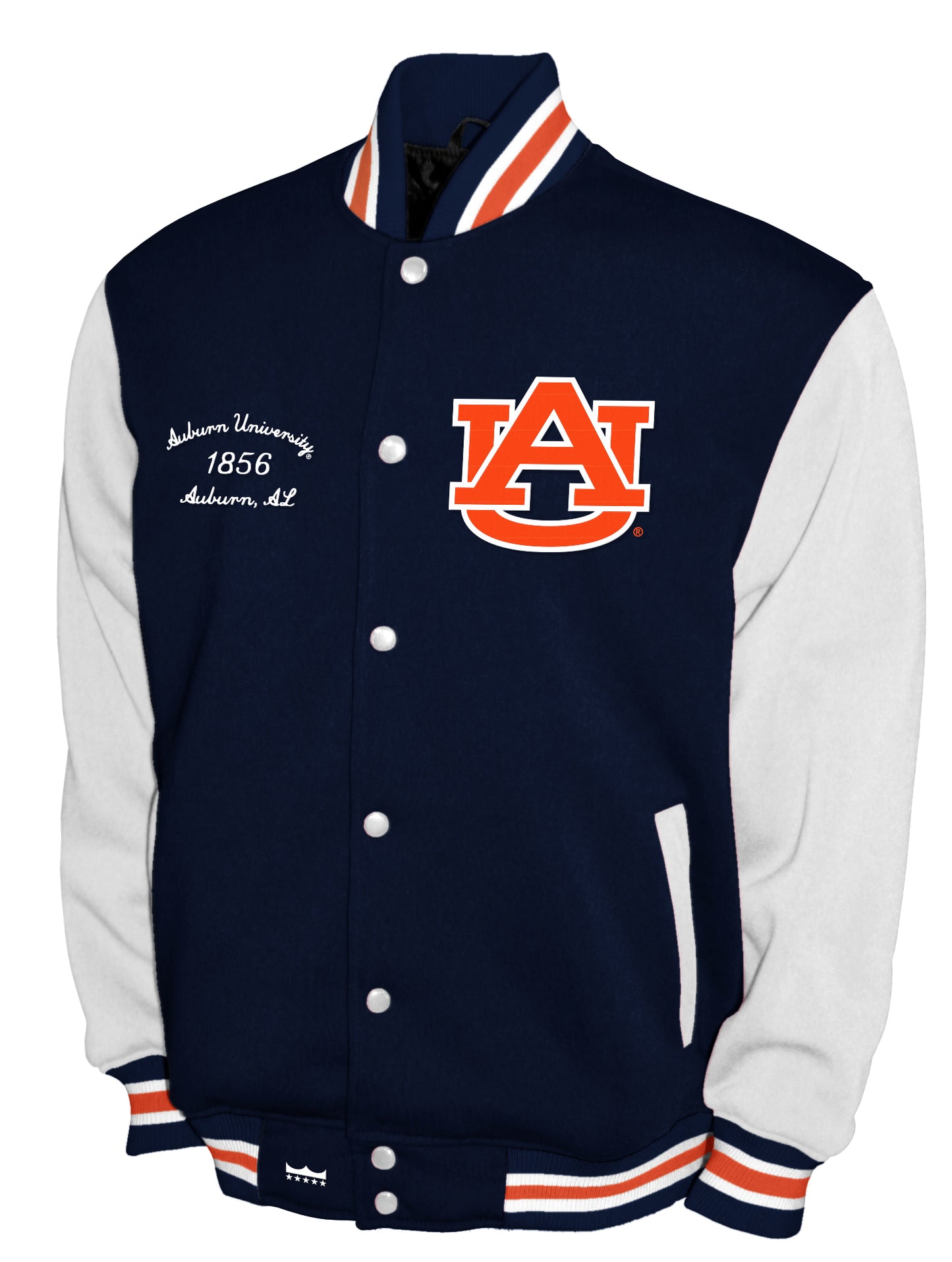 Auburn Tigers Franchise Club Fleece Varsity Full-Snap Jacket - Navy