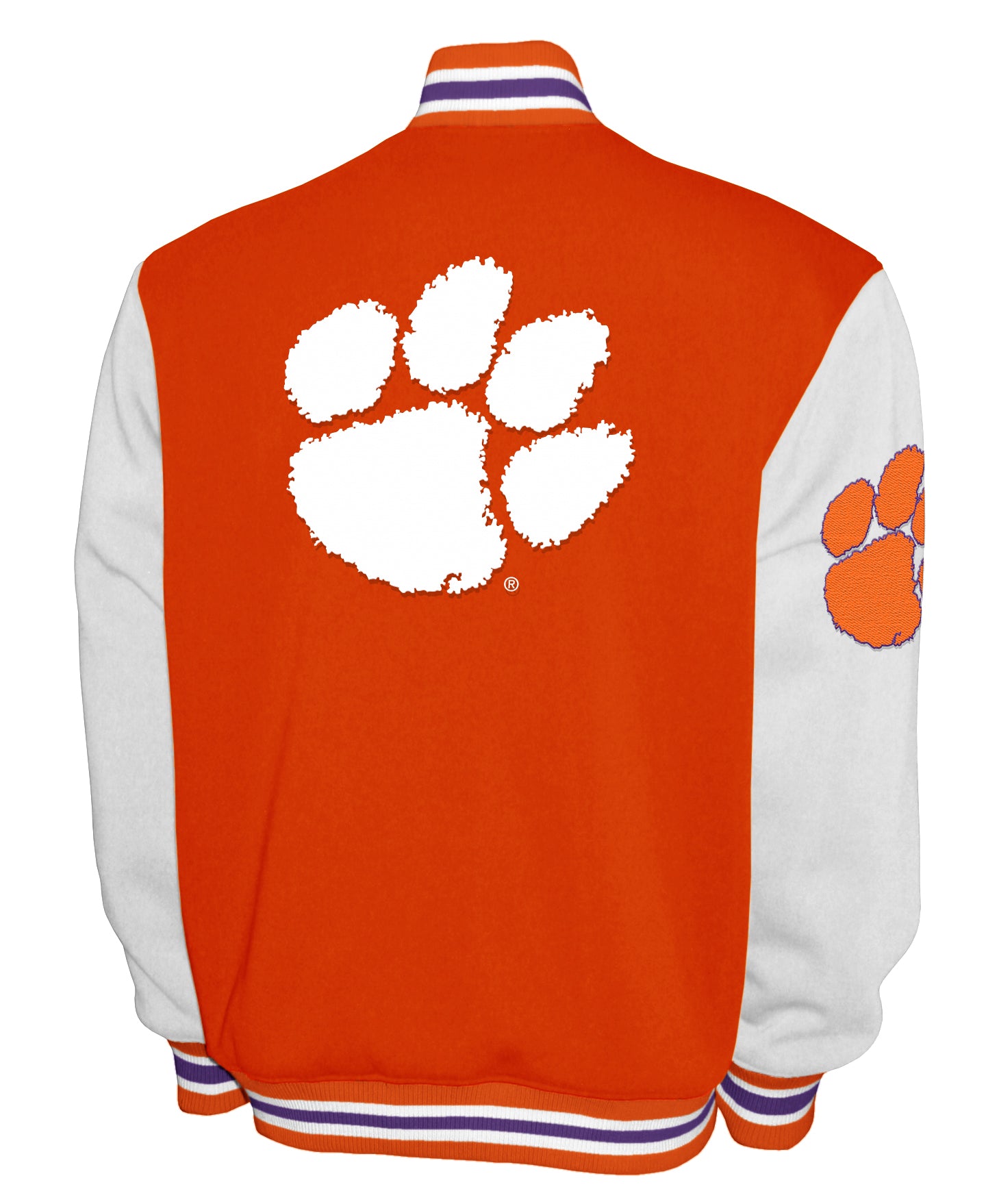 Clemson Tigers Franchise Club Fleece Varsity Full-Snap Jacket - Orange