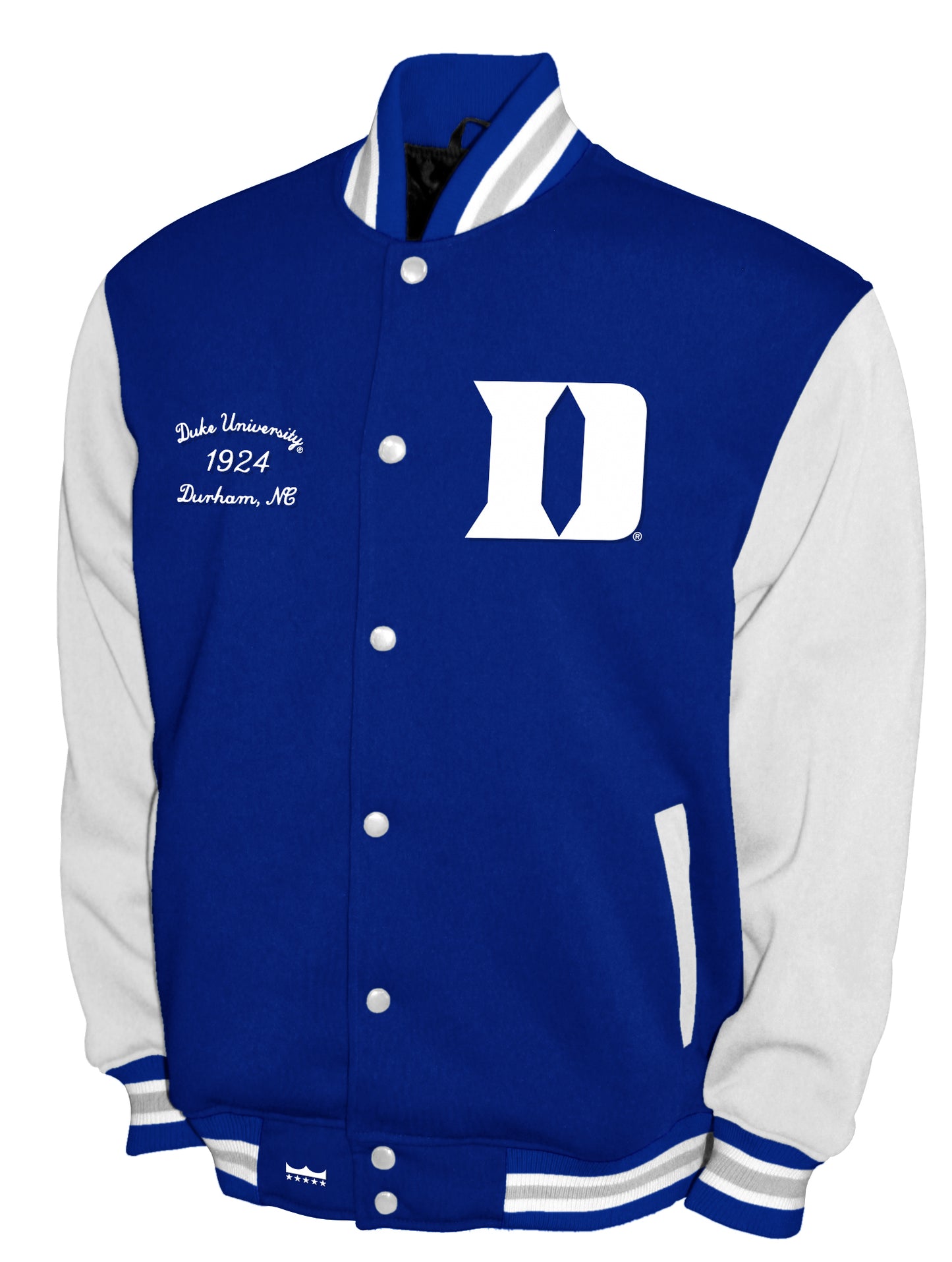Duke Blue Devils Franchise Club Fleece Varsity Full-Snap Jacket - Blue