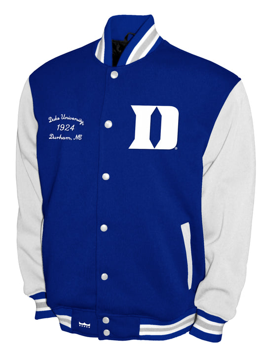 Duke Blue Devils Franchise Club Fleece Varsity Full-Snap Jacket - Blue