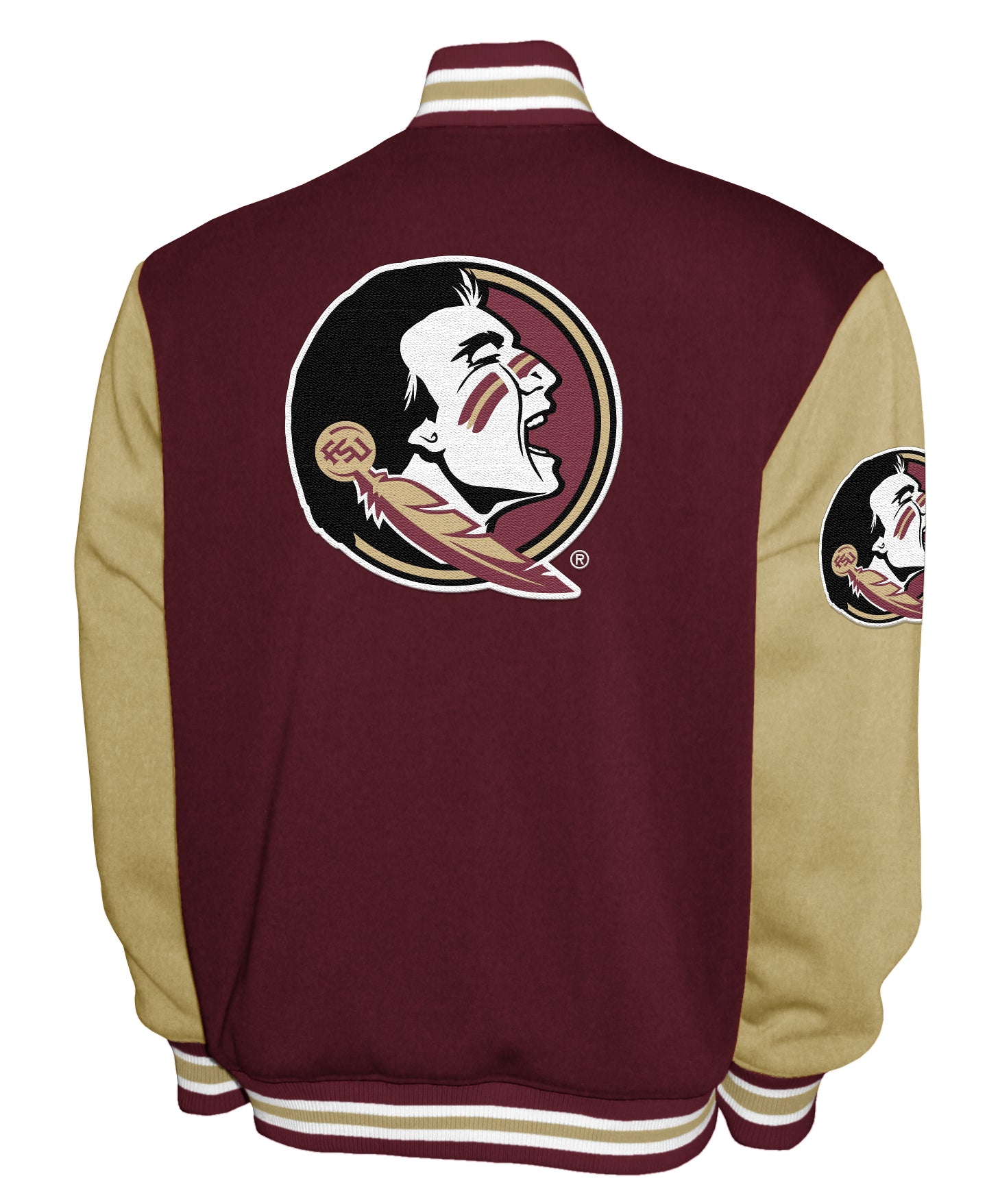 Florida State Seminoles Franchise Club Fleece Varsity Full-Snap Jacket - Burgandy