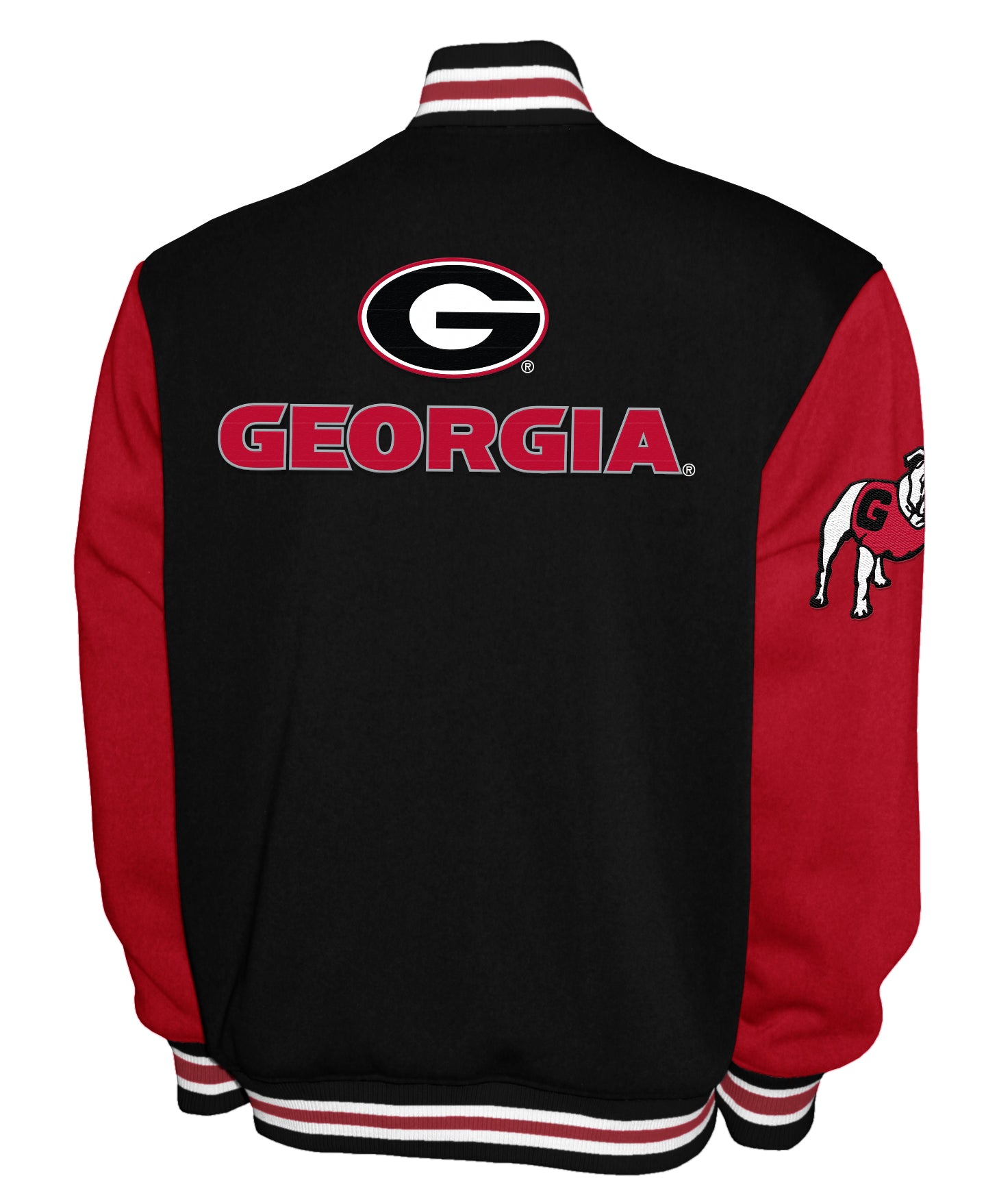 Georgia Bulldogs Franchise Club Fleece Varsity Full-Snap Jacket - Black