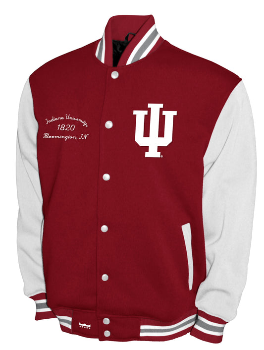 Indiana Hoosiers Franchise Club Fleece Varsity Full-Snap Jacket - Red